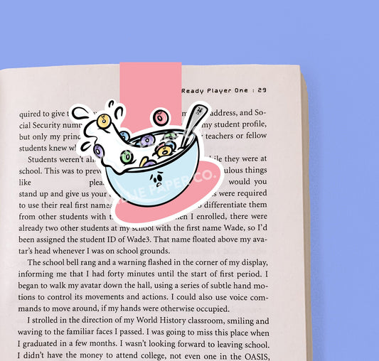 Spilled Cereal Magnetic Bookmark