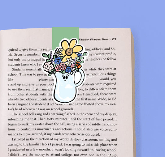 Flower Vase Magnetic Bookmark