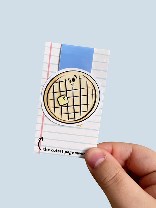 Butter Waffle Magnetic Bookmark