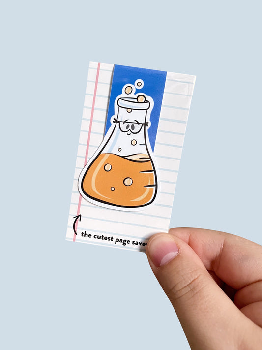 Chemistry Beaker Magnetic Bookmark