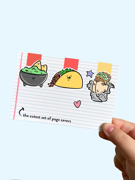 Mexican Food Magnetic Bookmark Trio