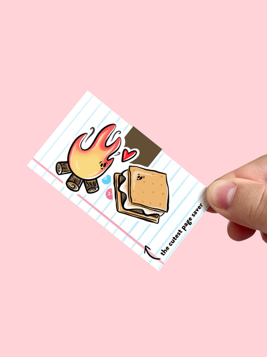 Fire and S'more Magnetic Bookmark