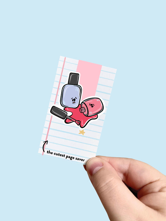 Spilled Nail Polish Magnetic Bookmark