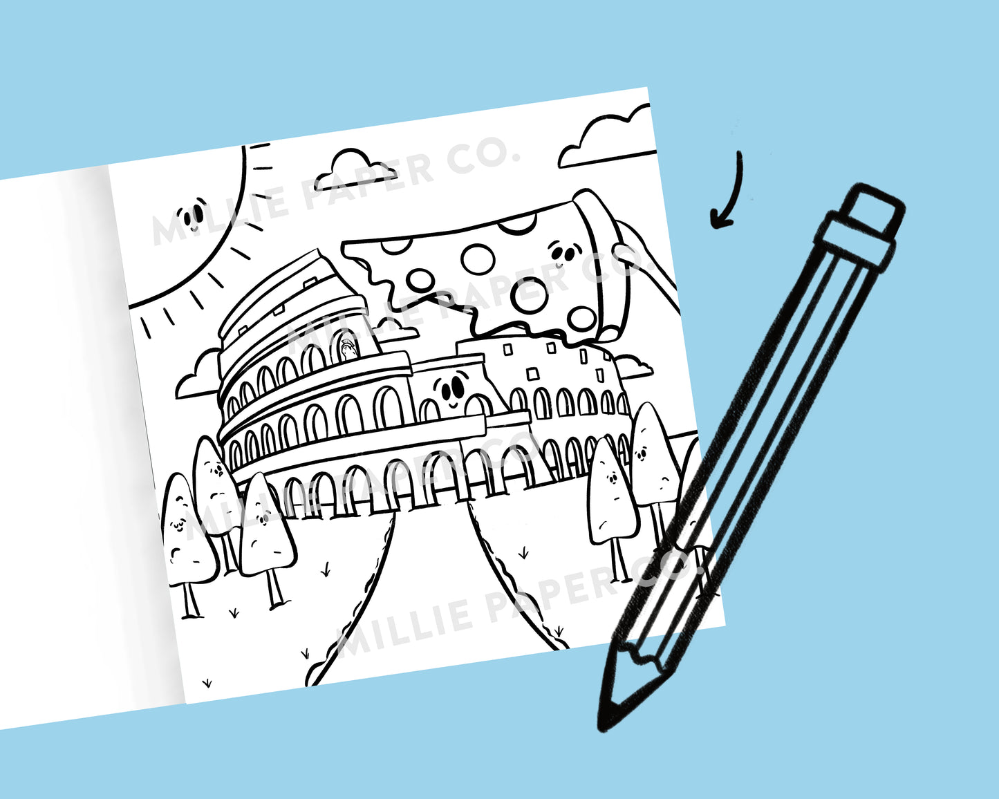 Places with Faces Coloring Book