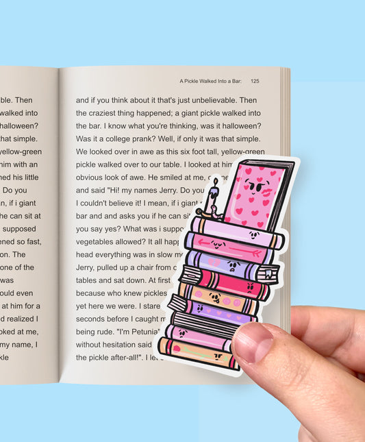 Romance Book Stack Jumbo Bookmark